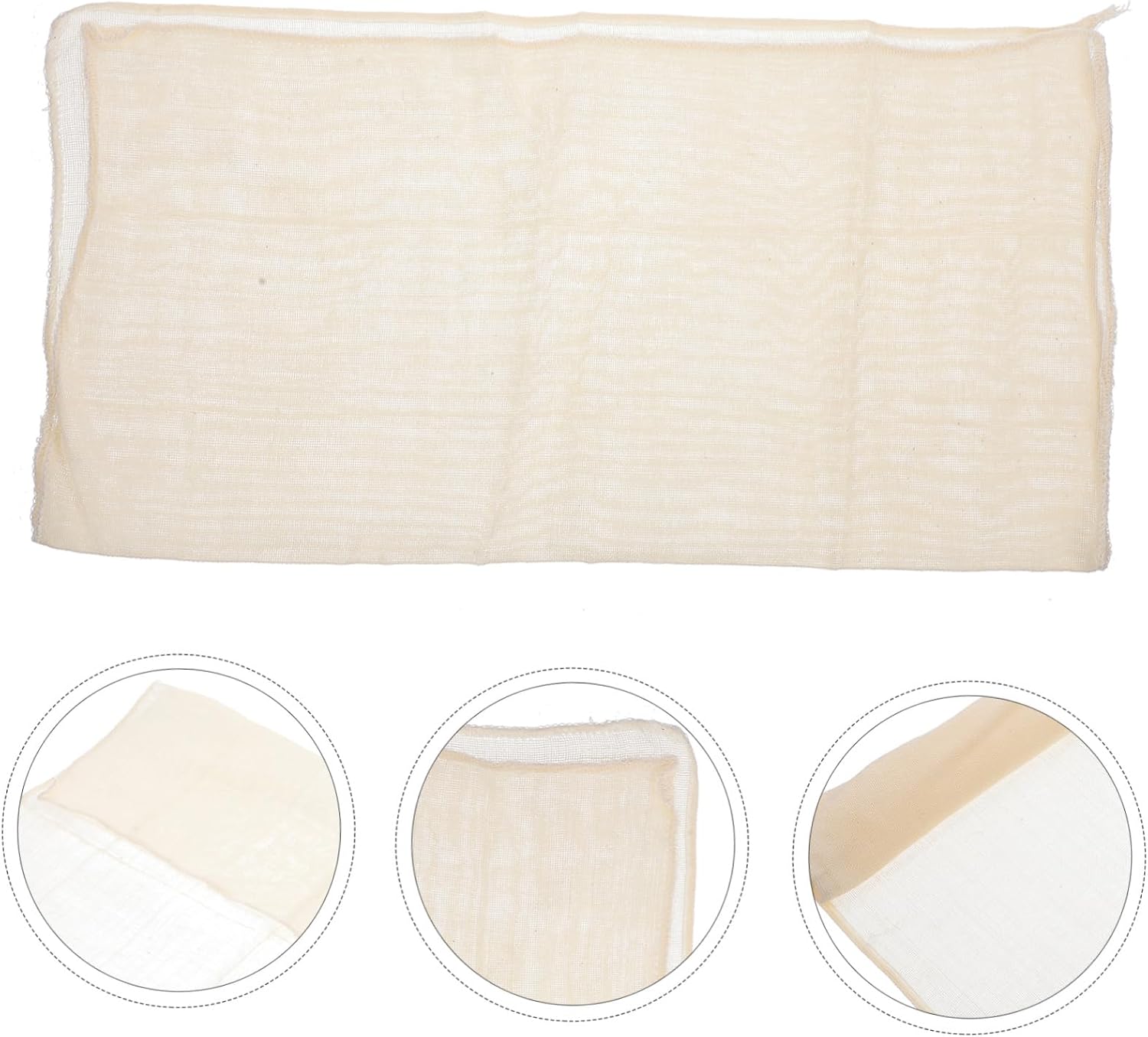 6pcs Cotton Straining Cloth for Tofu and Broth, White Reusable