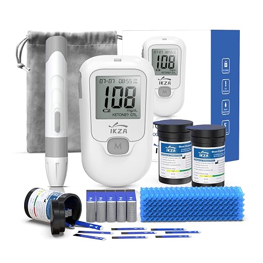 Amazon IKZA Blood Glucose Monitor Kit G 666B With Lancing Device