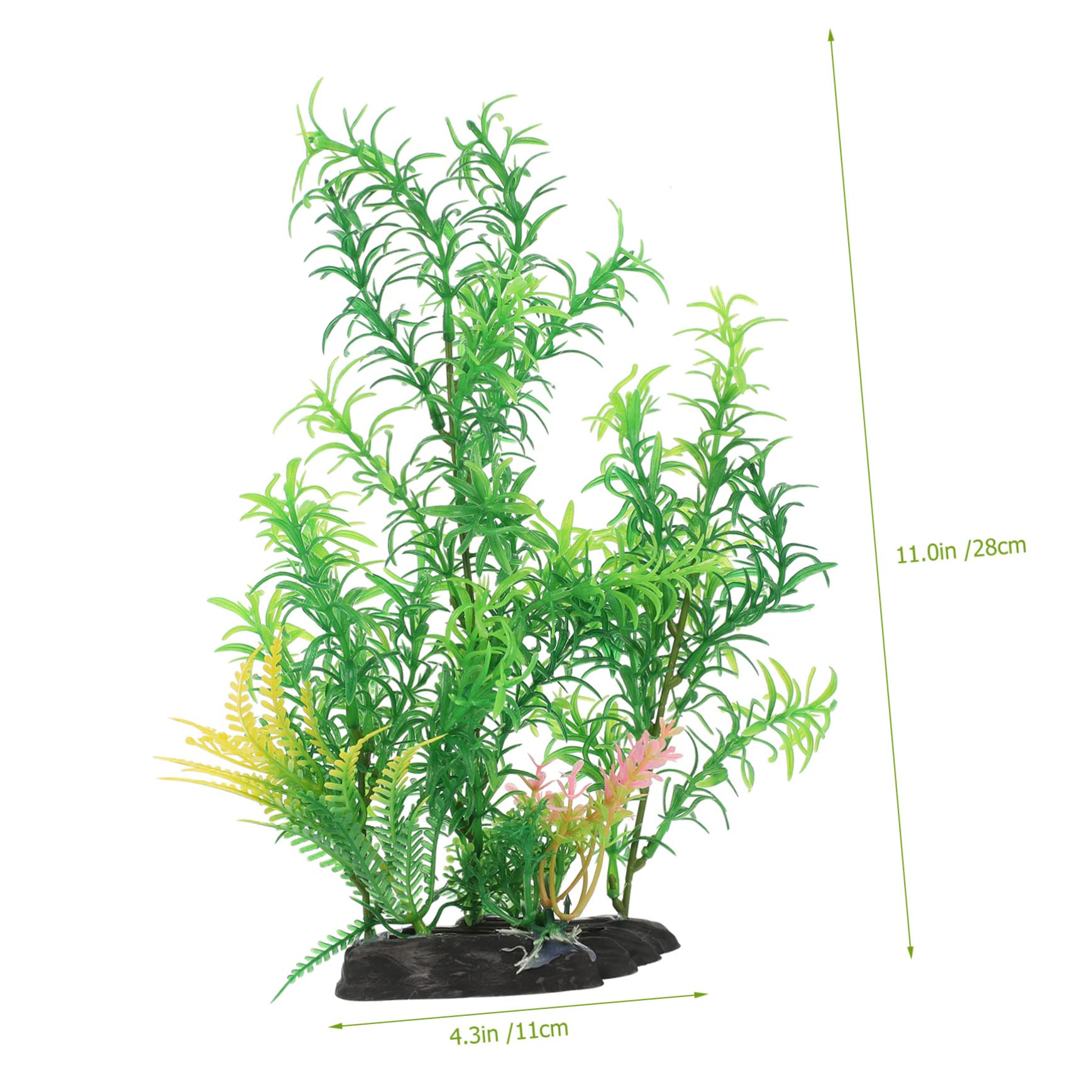 HAPINARY 2Pcs Artificial Aquarium Plant Decorations Lifelike Plastic Fish Tank Plants for Turtle Tanks and Aquarium Decor for Enhancing Fish Tank Landscapes