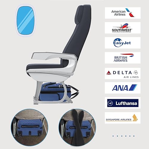 Miniatura 2 de KROSER - Equipaje de mano multifuncional para mujer, ligera, maleta para colocar debajo del asiento, 16 pulgadas, Azul