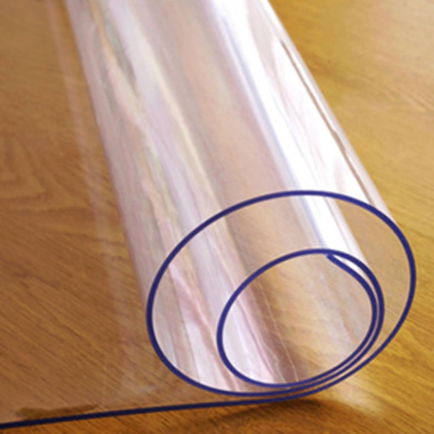 Clear Table Cover Protector 33.5in, Clear Round Table Cover, Waterproof PVC Tablecloth, Table Pad Mat Scratch Proof and Easy Cleaning, for Wood, Countertop, Kitchen Table