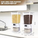 Cereal Dispenser Countertop, Cereal Containers Storage, Candy Dispenser, Dry Food Dispenser - Not Easy to Crush Food, Cereal Containers For Pantry (White, 2 Pack)