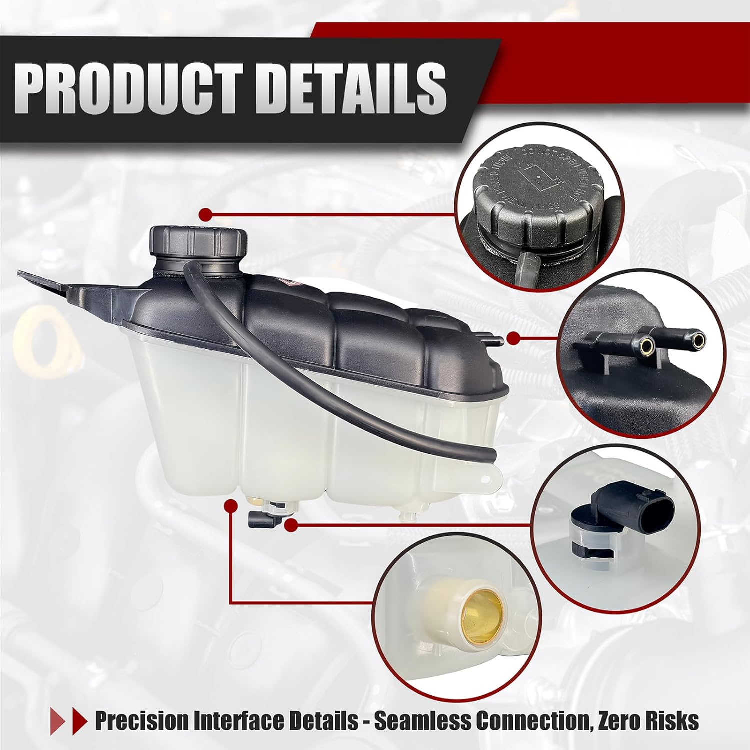 Coolant Expansion Tank for Mercedes-Benz S/CL/G Class | Replaces OEM 603-633 & A2205000049 | Also Fits S430 S500 S550 S600 CL500 CL550 CL600 G550 G63 AMG