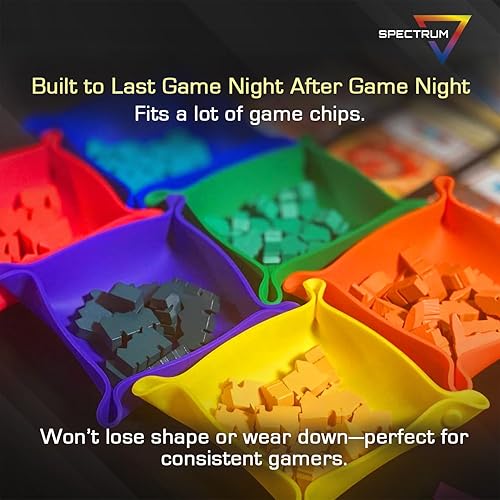 Vista 5 de BCW Spectrum Bit Bandejas – 6 bandejas plegables de silicona para almacenamiento de juegos de mesa