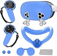 Vista 8 de 8-in-1 Silicone Cover Set for Meta Quest 3s Accessories, Juylay VR Protective Cover Accessories for Oculus Quest 3S with Facial Interface, Shell
