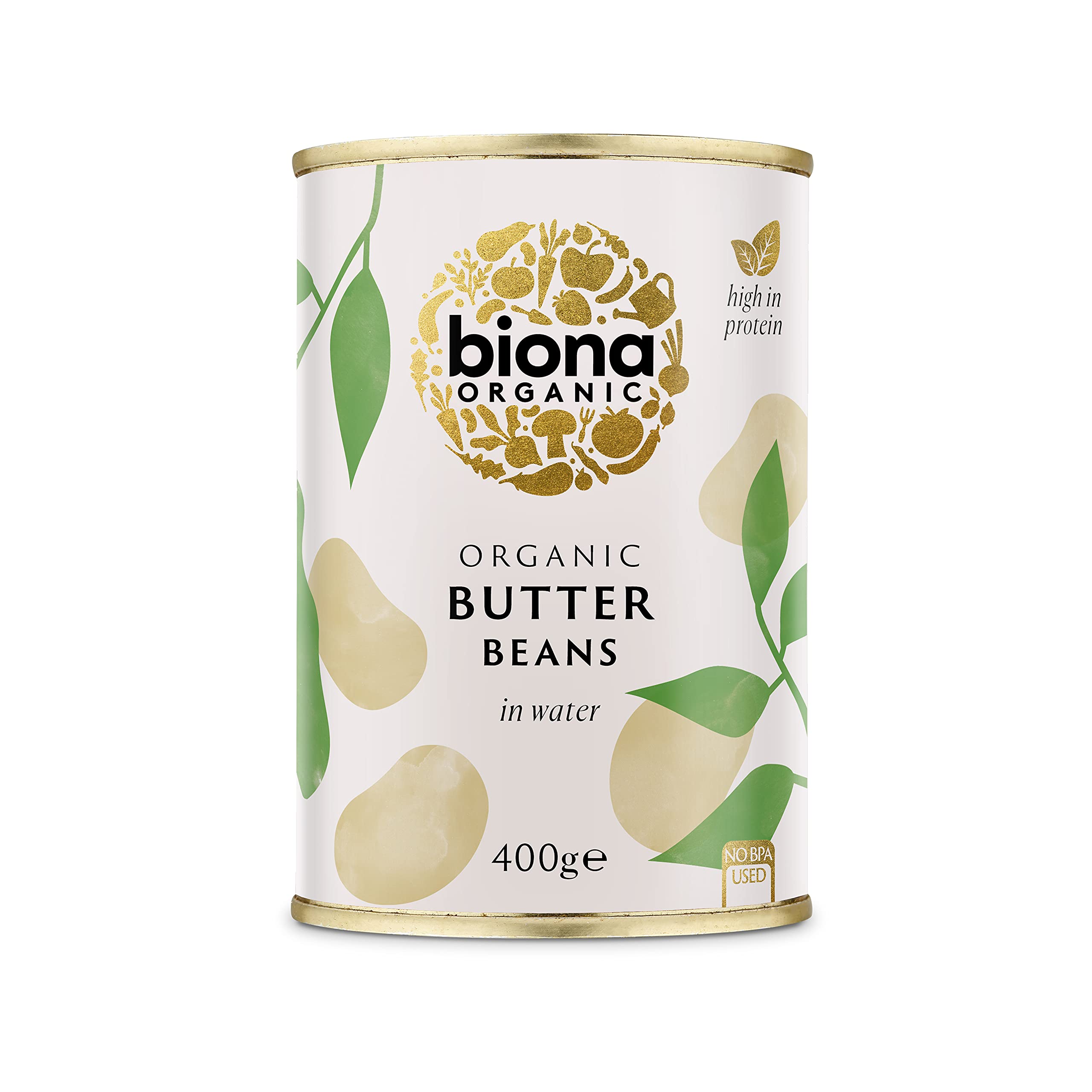Biona Organic Butter Beans in Water, 400g