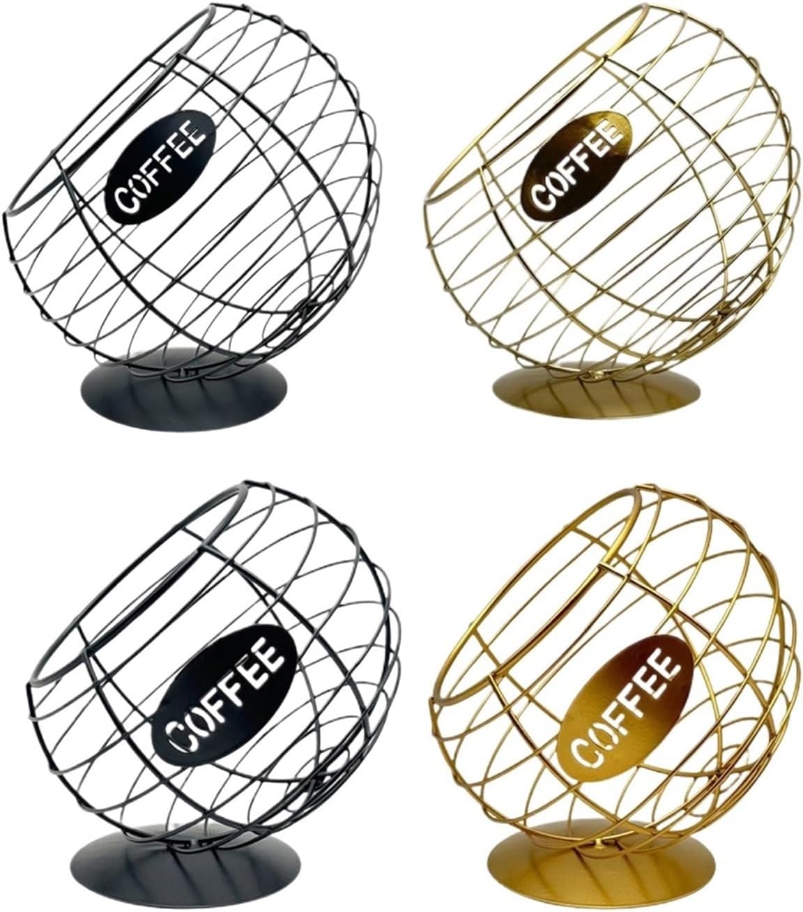 Coffee Pod Holder Coffee Capsule Basket Espresso Capsules Holder(Gold 20x20cm 1pcs)