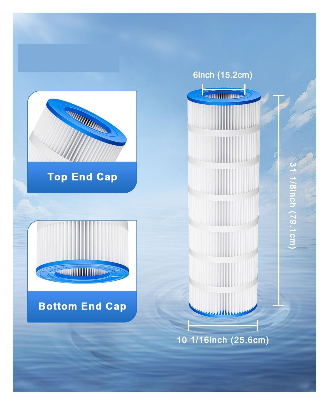 Cartuccia Filtro Piscina CC200 PAP200 C-9419 FC-0688 R173217 1 Confezione