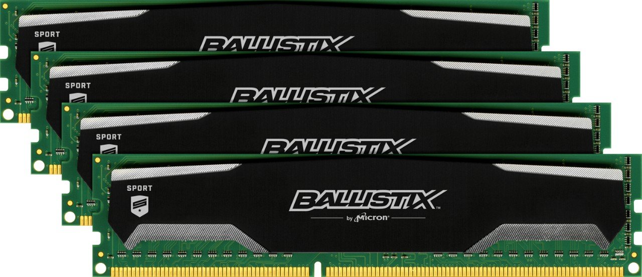 Crucial Ballistix Sport 32GB Kit (8GBx4) DDR3 1600 MT/s (PC3-12800