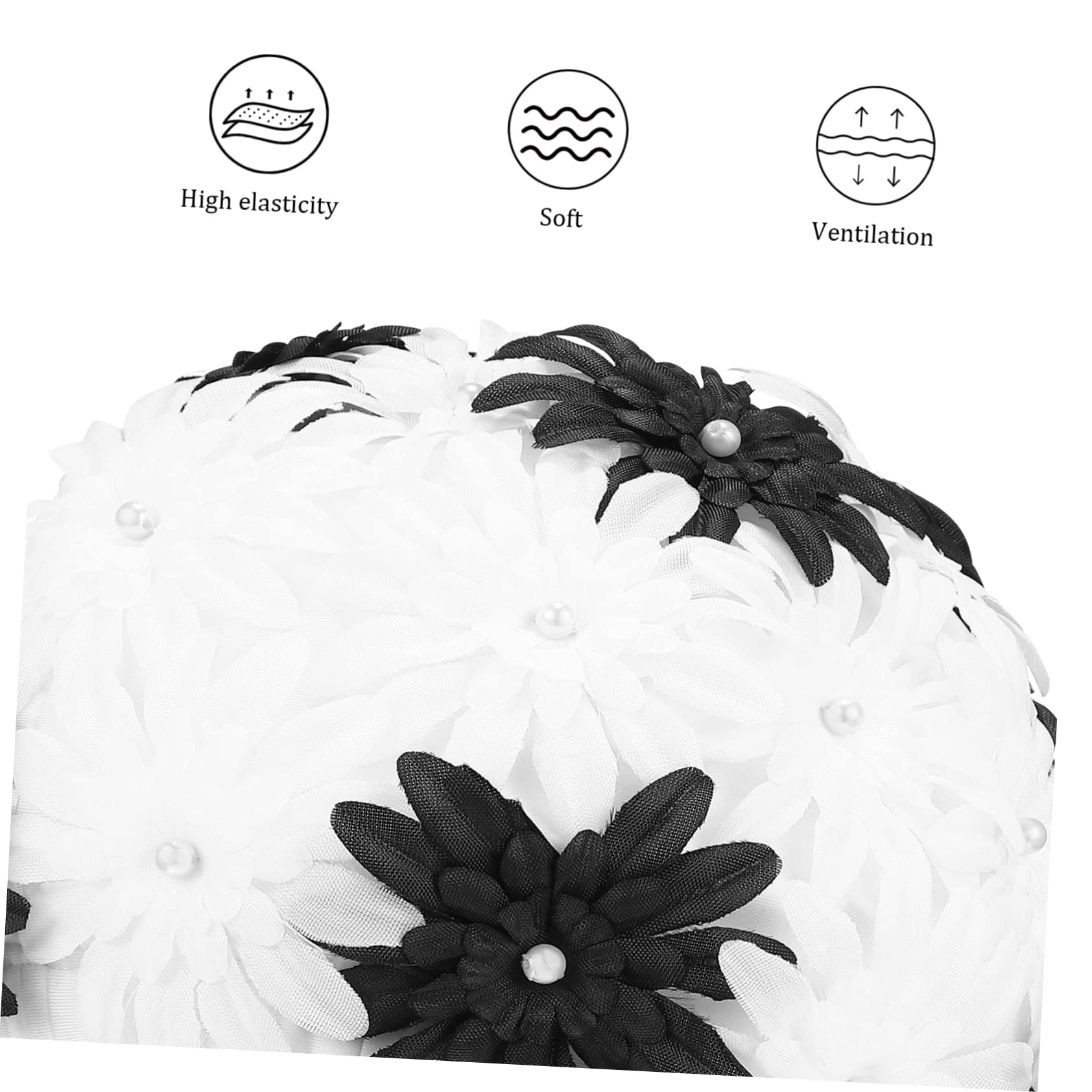BESPORTBLE Bonnet De Bain Fleur Perle Bonnet De Bain à Pétales De Fleurs Bonnets De Bain pour La Natation pour Bonnet pour Femme Dentelle Le Chapeau Est en Polyester
