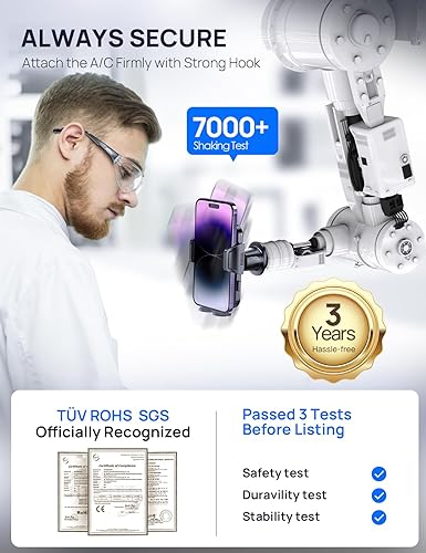 Miniatura 9 de GUANDA TECHNOLOGIES CO., LTD. Car Phone Mount Vent Clip, Car Phone Holder Mount, Upgraded Car Mount Phone Holder Dashboard Windshield Desk