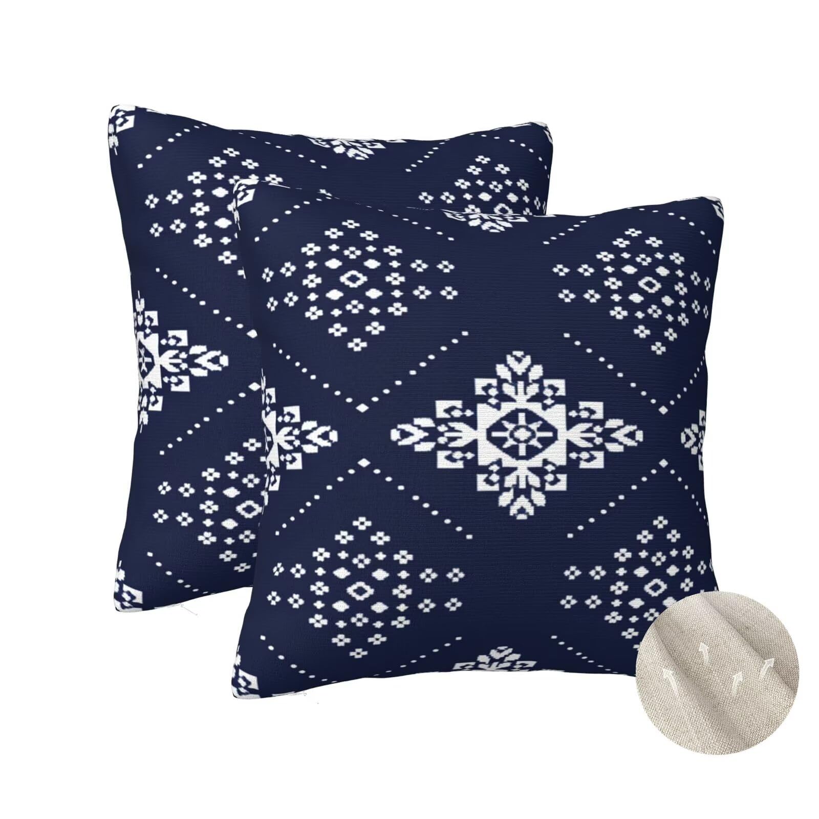 Housses de coussin bleu marine 60x60 pour rénover un canapé