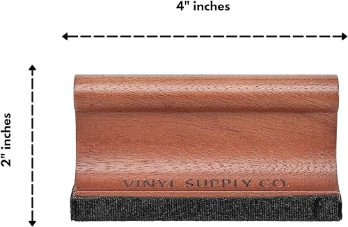 Miniatura 4 de Cepillo de terciopelo limpiador de registros, 100% madera de caoba sapelí totalmente natural, cepillo de terciopelo de microfibra antiestático para