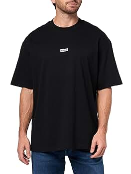 HUGO, Small Logo Block Cotton T-Shirt, Basalt Black, M