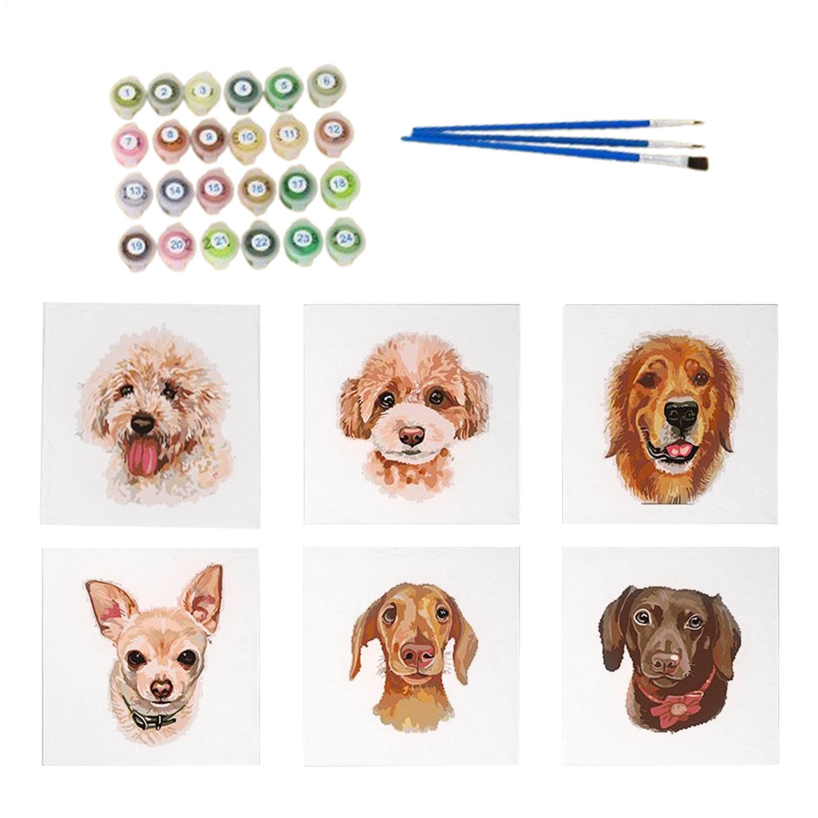 Vernice per cani per kit numerico, pittura per adulti per numero di kit per | Animera