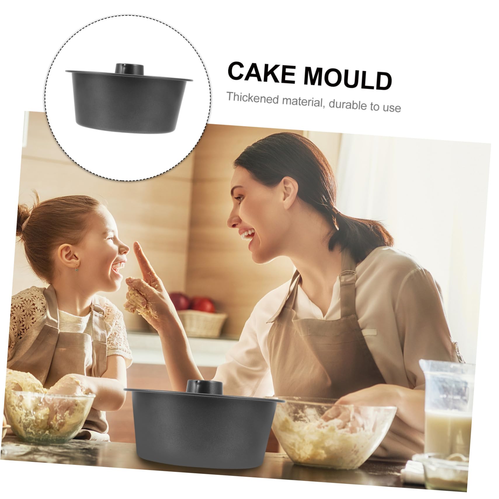 Extra Dicke Runde Kuchenform aus Carbonstahl Hohl Antihaftbeschichtet Hitzebeständig Schnelle und Gleichmäßige Wärmeverteilung für Fudge und Obstböden Einfache Entformung