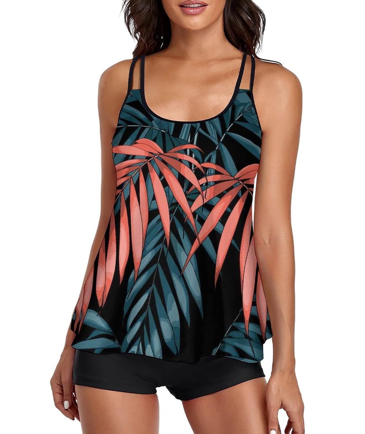 Urchics Womens 2023 Tankini Swimsuit Tummy Control Flowy Swimwear Two Piece Bathing Suits Swim Tank Top with Boyshorts - Review, Price and Buying Guide