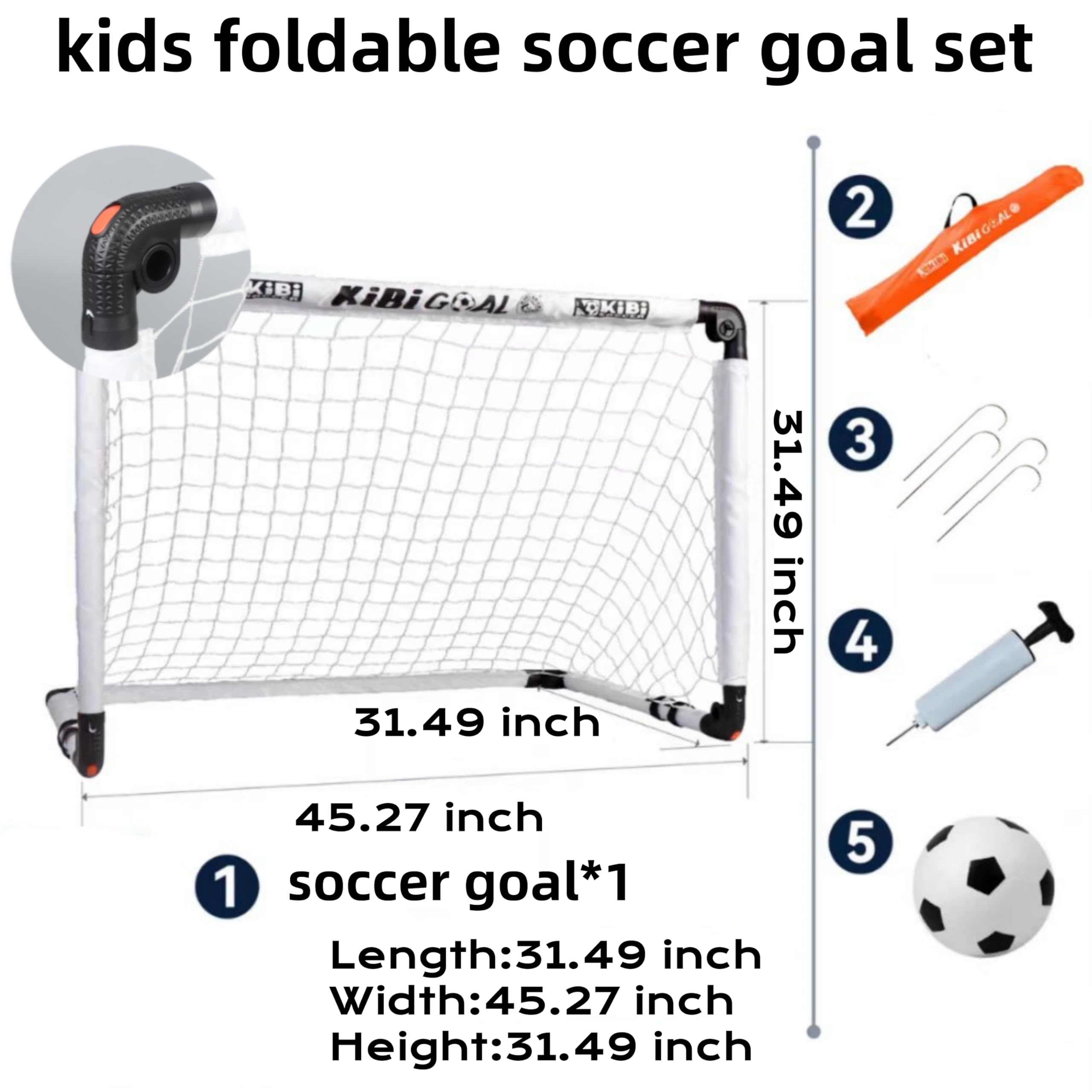 But de football pour enfants, but de football pliable blanc, but de football pour enfants pour le jardin/intérieur/extérieur jouet de football