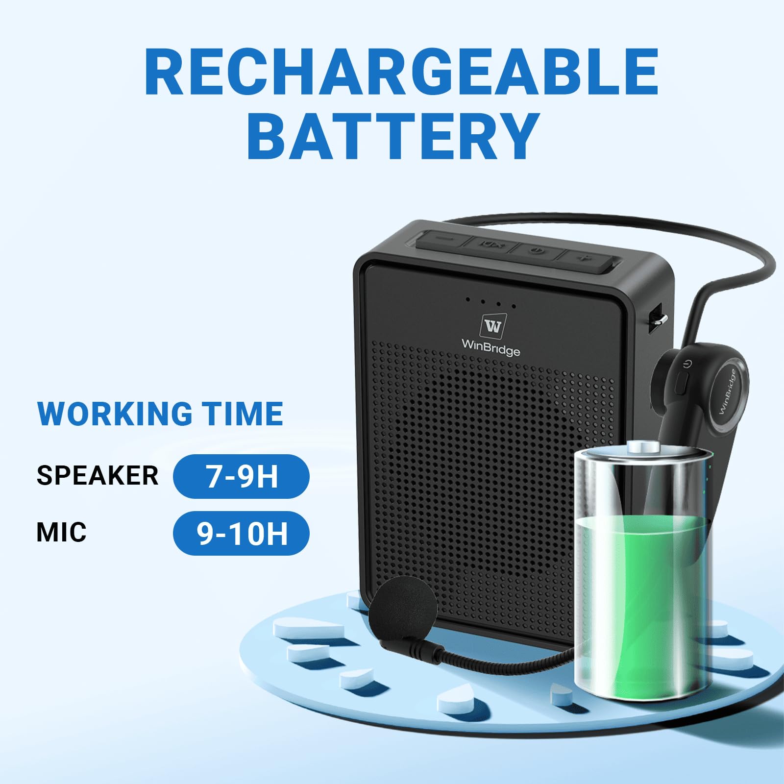 Amazon.co.jp: W WINBRIDGE 拡声器 ポータブル拡声器 小型 ハンズ