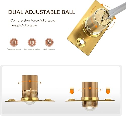 Miniatura 5 de Ravinte Cierre de puerta de bola ajustable, pestillo de puerta con rodamiento de bolas de armario, accesorios de puerta de cierre de unidad fuerte