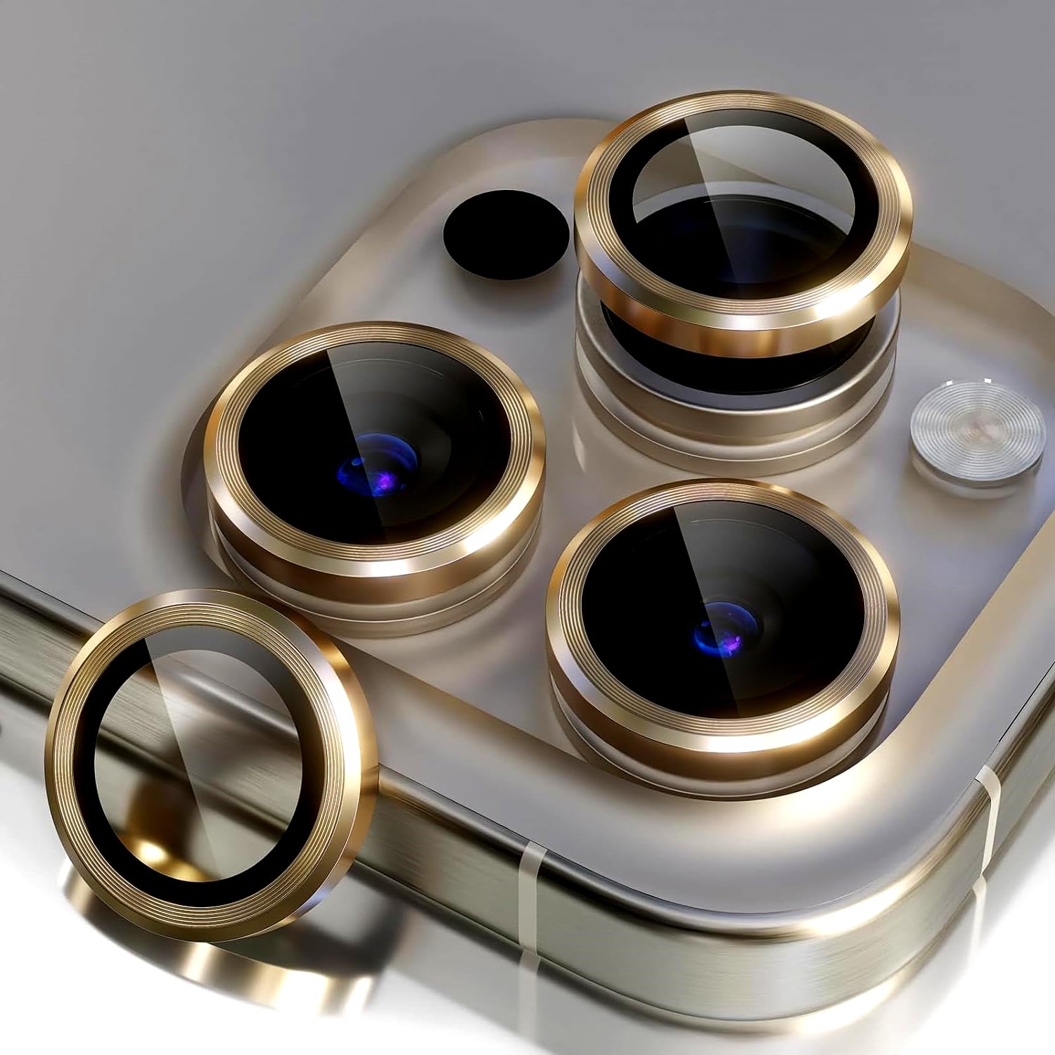 Camera Lens Protector Compatible for Apple Iphone 15pro/Iphone 15pro max, [Anti-Scratch] Premium Tempered Glass Film Aluminium Alloy Lens Ring Cover- All colours (Gold) (B0D8PYXQ1N) Amazon Price History, Amazon Price Tracker