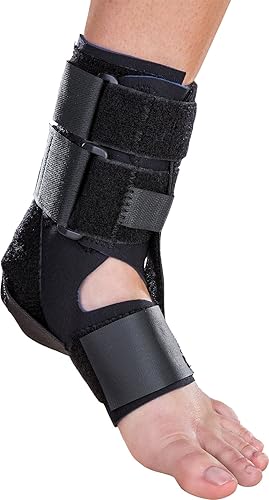 Miniatura 2 de DonJoy RocketSoc Tobillera de apoyo: Drytex, pie izquierdo, grande, negro