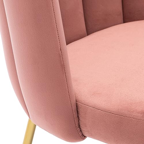 Vista 12 de Juego de 2 sillas de comedor modernas de terciopelo, elegantes sillas auxiliares tapizadas para cocina y comedor, cómoda silla de maquillaje