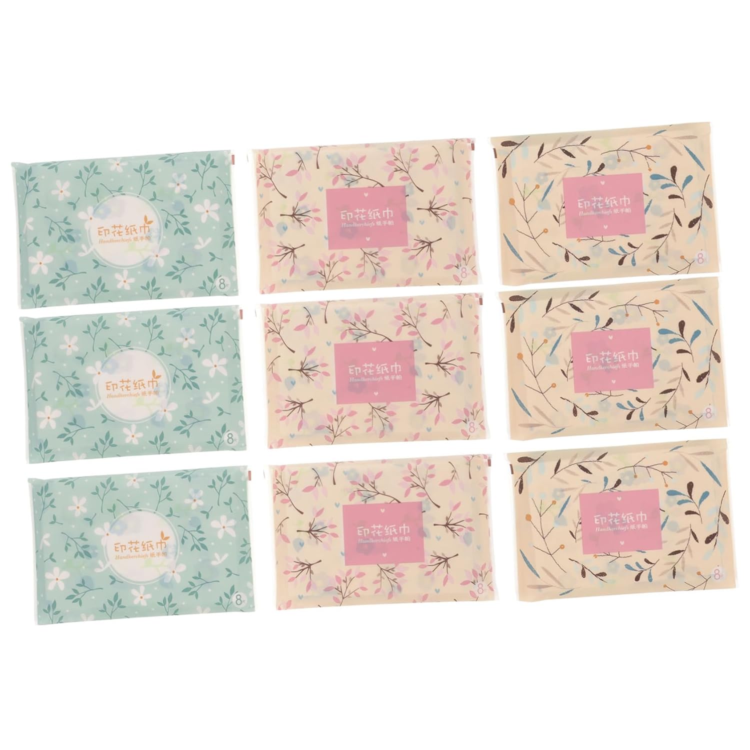 CIYODO Decorative Paper Napkins, 9 Bags, Wood Pulp Paper, Strong Absorption for Party and Holiday Events