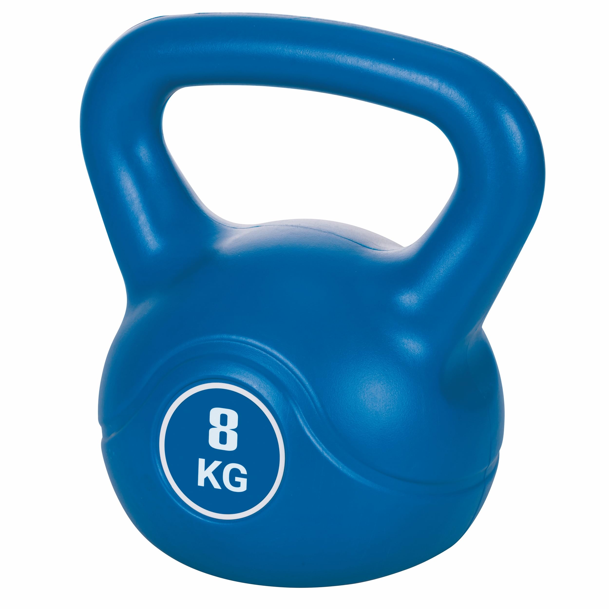 Kettlebell 8 Kg, per allenamento, antiscivolo, blu, FitLover