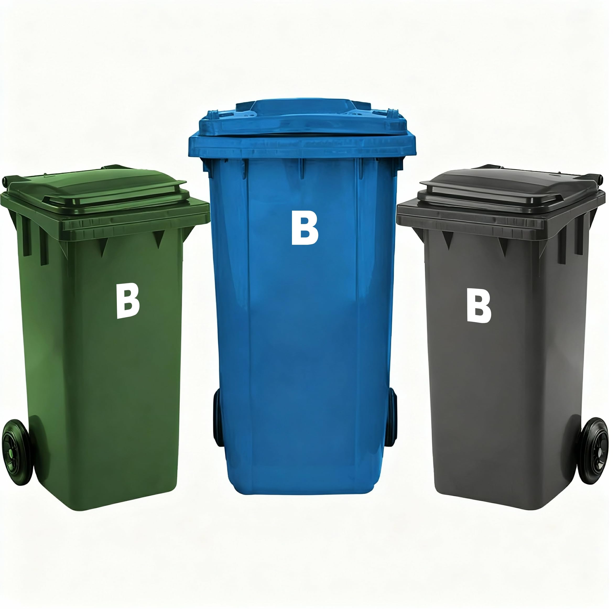 Rubigo 3 x Bin Numbers for Wheelie Bins, 0-99, Letters A-D, 17.5cm Dustbin Stickers, Easy Application Stick On Number Stickers - Weatherproof Self Adhesive Vinyl (11) — view 45