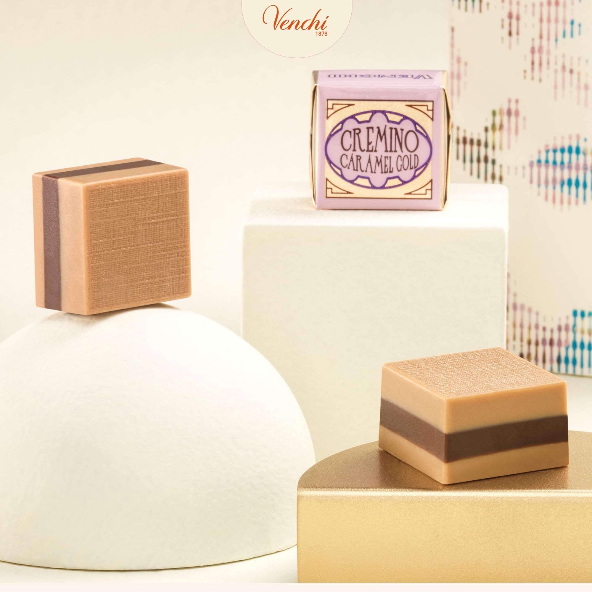 Venchi - Cremino Gold Caramel - Bombón de Tres Capas de Caramelo, 1 kg - Sin Gluten