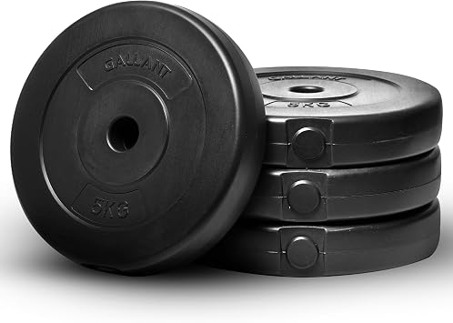 Gallant Weight Plates - 10kg Standard 1 Inch Vinyl Weights Discs 20kg 40kg 60kg 80kg 100kg Set For Men Women - Weight Plate Set for Lifting Dumbbells Barbell Home Gym Fitness Training Equipment