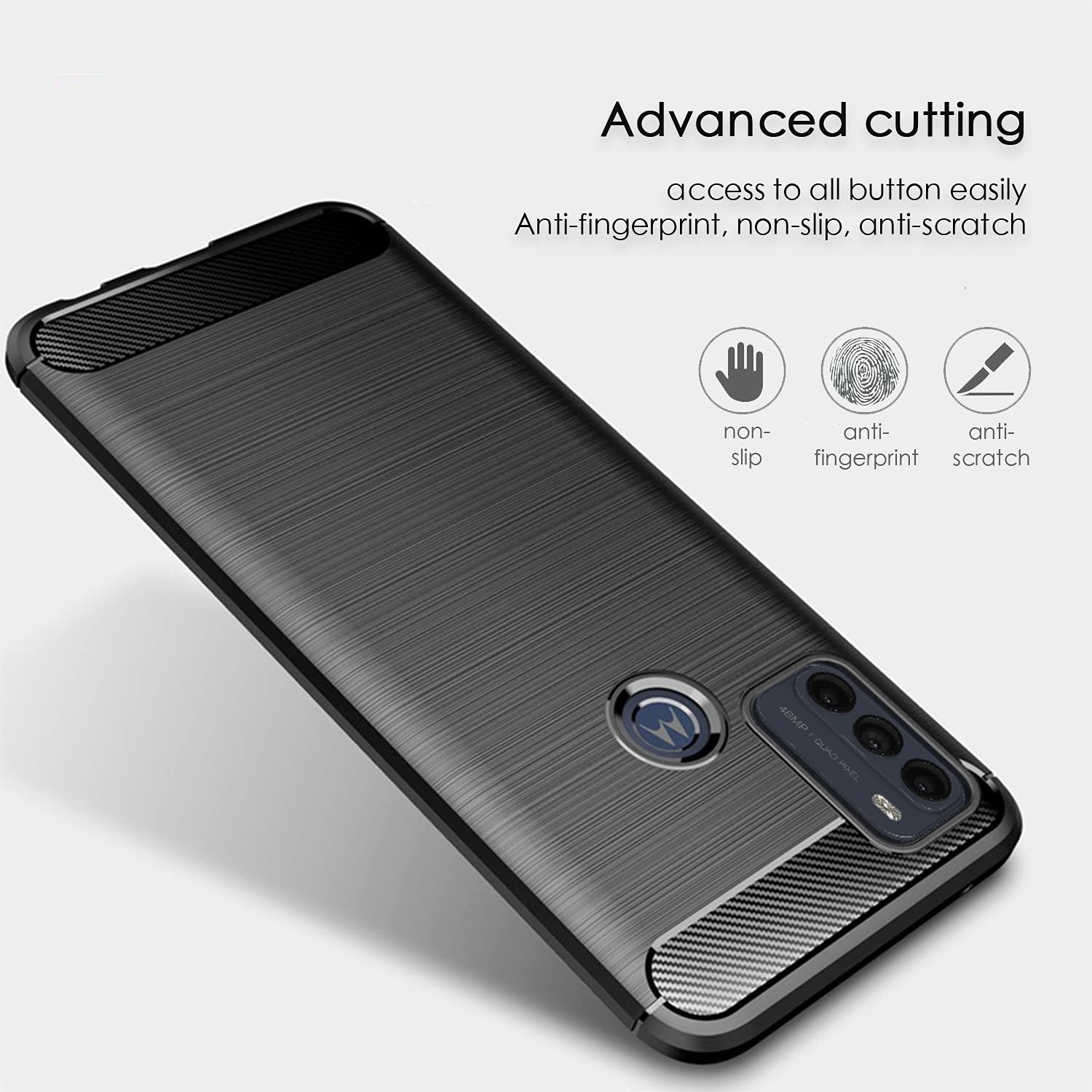 SCL Handyhülle Für Motorola Moto G100 – Carbon-Look, Stoßfest & Kratzfest, Blau
