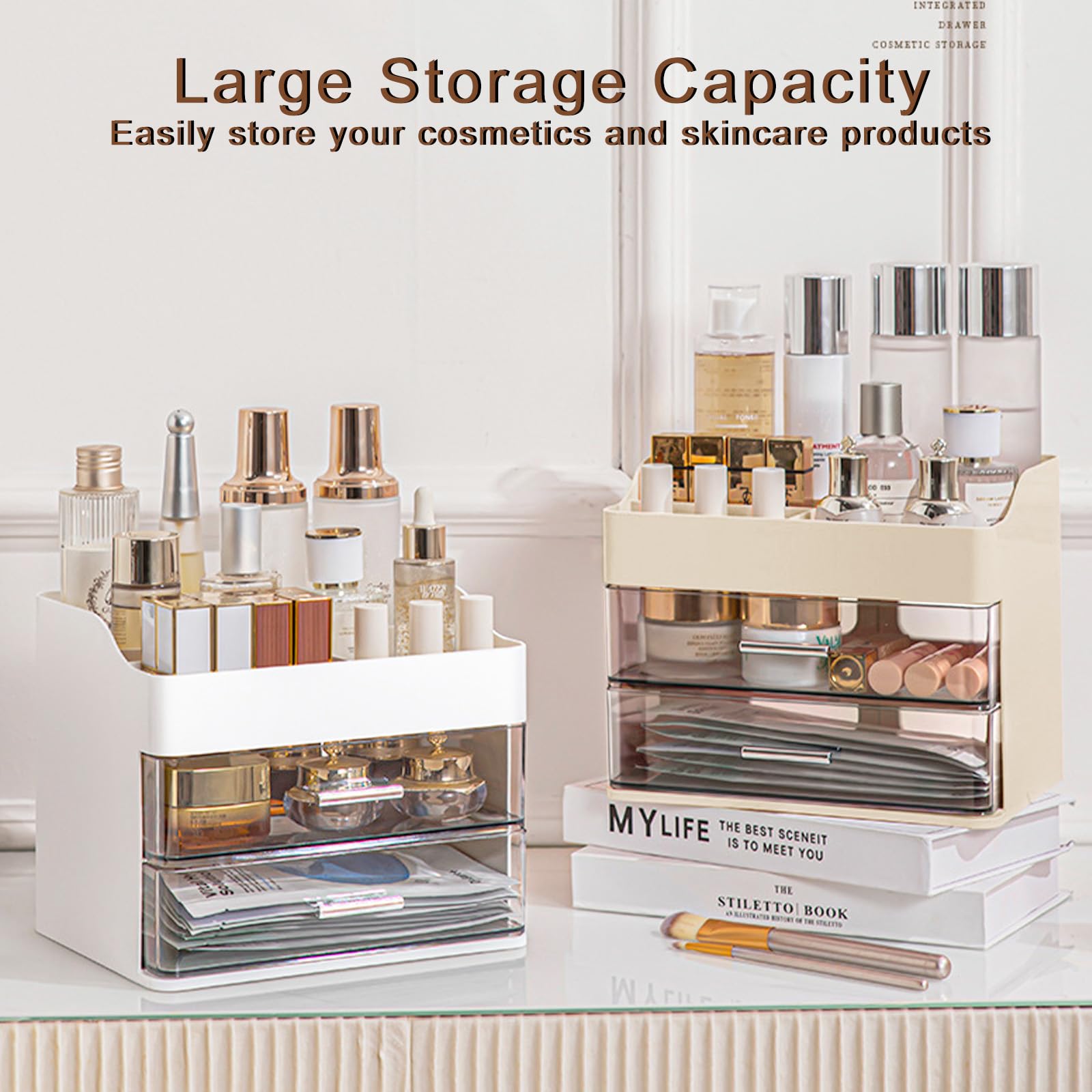 DASITON Makeup Organiser with 2 Drawers - Image 3