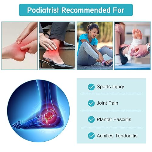 Miniatura 4 de Tobillera para tendinitis de Aquiles, manga envolvente de tobillo con doble correa de compresión para tobillo para deportes, protege la recuperación