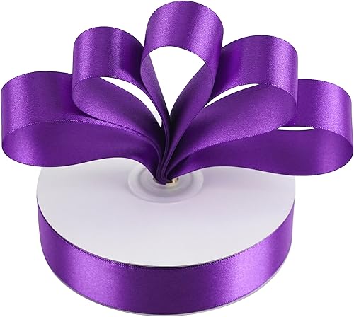 Vista 823 de MEEDEE Orange Satin Ribbon - 1.5 inch Double Faced Satin Ribbon, 50 Yards - Neon Tangerine - For Christmas, Thanksgiving, Halloween, Weddings