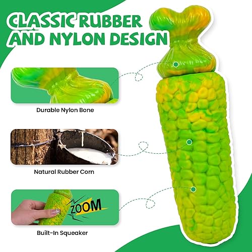 Miniatura 2 de Juguetes masticables para perros para masticadores agresivos de razas grandes, juguetes chirriantes para perros de raza mediana pequeña, juguetes