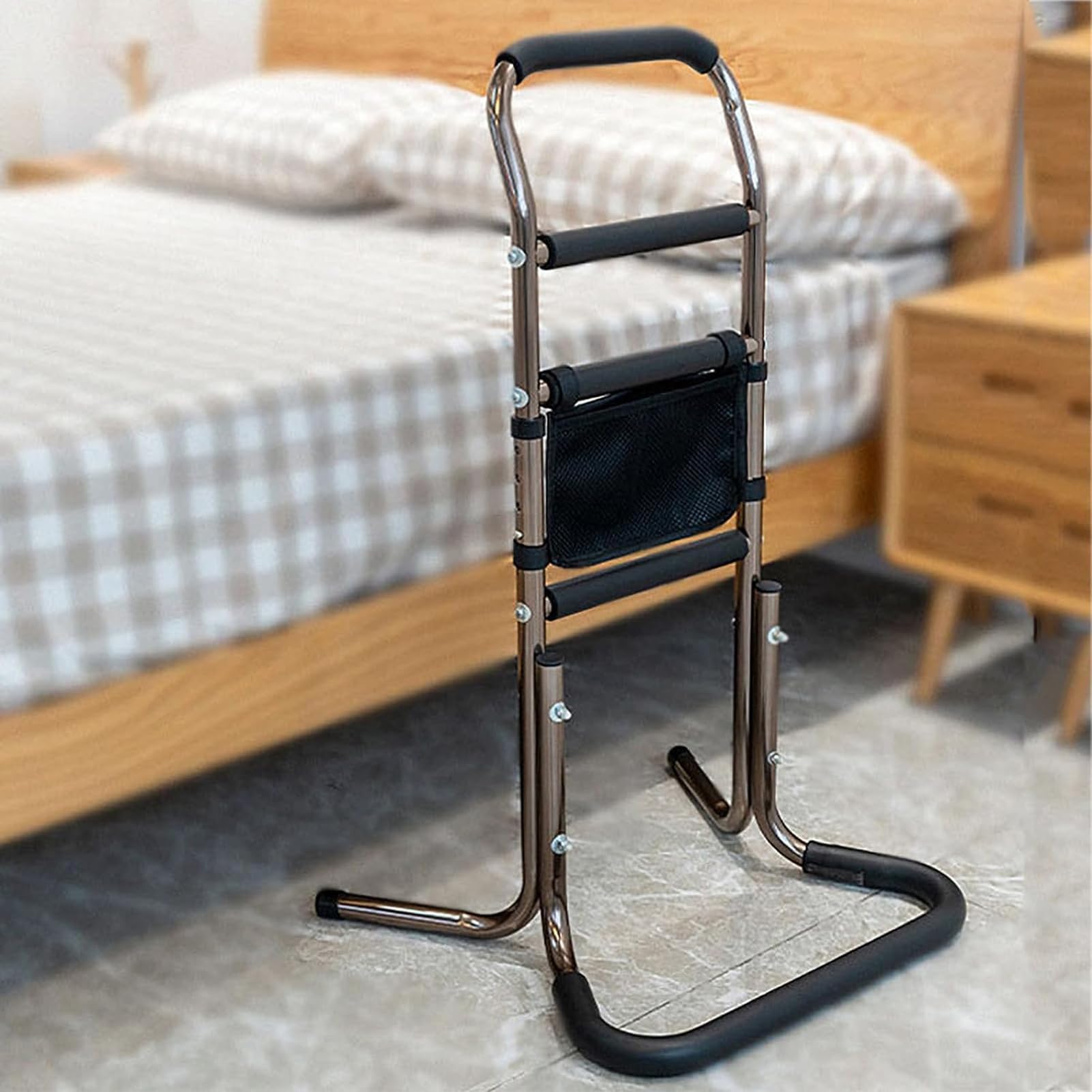 Ayuda de apoyo para silla – Altura ajustable con barandillas de seguridad para ancianos, discapacitados y embarazadas – Ayuda de movilidad y vida diaria para levantarse fácilmente