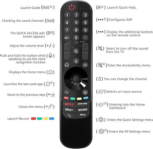 Miniatura 3 de Control remoto de voz universal para LG Magic Remote AN-MR21GA AN-MR22GA AN-MR23GA para LG UHD OLED QNED NanoCell 4K 8K Smart TV Control remoto