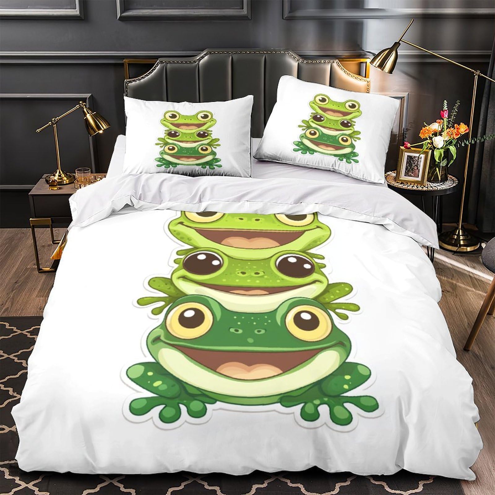 Parure de lit grenouille 3D pour transformer une chambre de femme