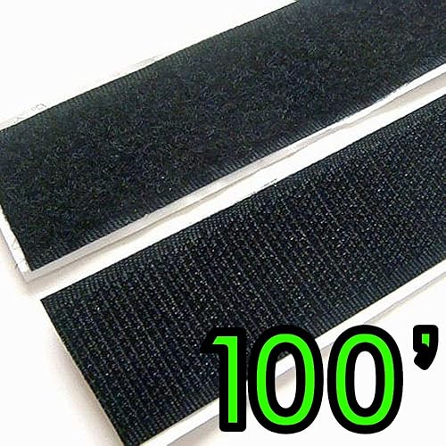 Vista 2 de Electriduct Cinta adhesiva de gancho y bucle de 2 pulgadas, cierre de tela con respaldo adhesivo Utilizado para artes/manualidades y hogar y 100