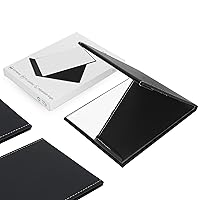 Vista 3 de EFAILY Espejo de viaje plegable, espejo ultrafino rectangular ajustable portátil de PU, para viajes, campamento, hogar