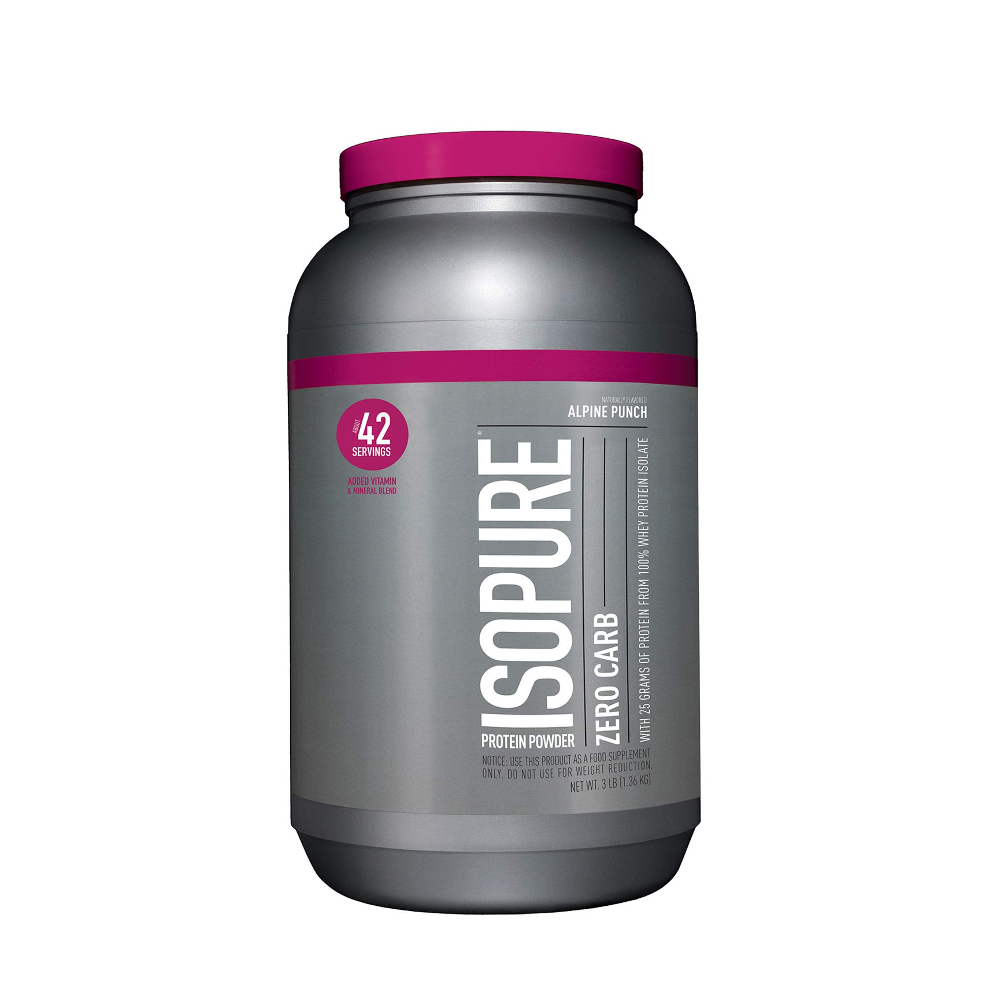 Nature's Best Perfect Isopure Zero Carb Protein Powder Alpine Punch 3 lbs.)