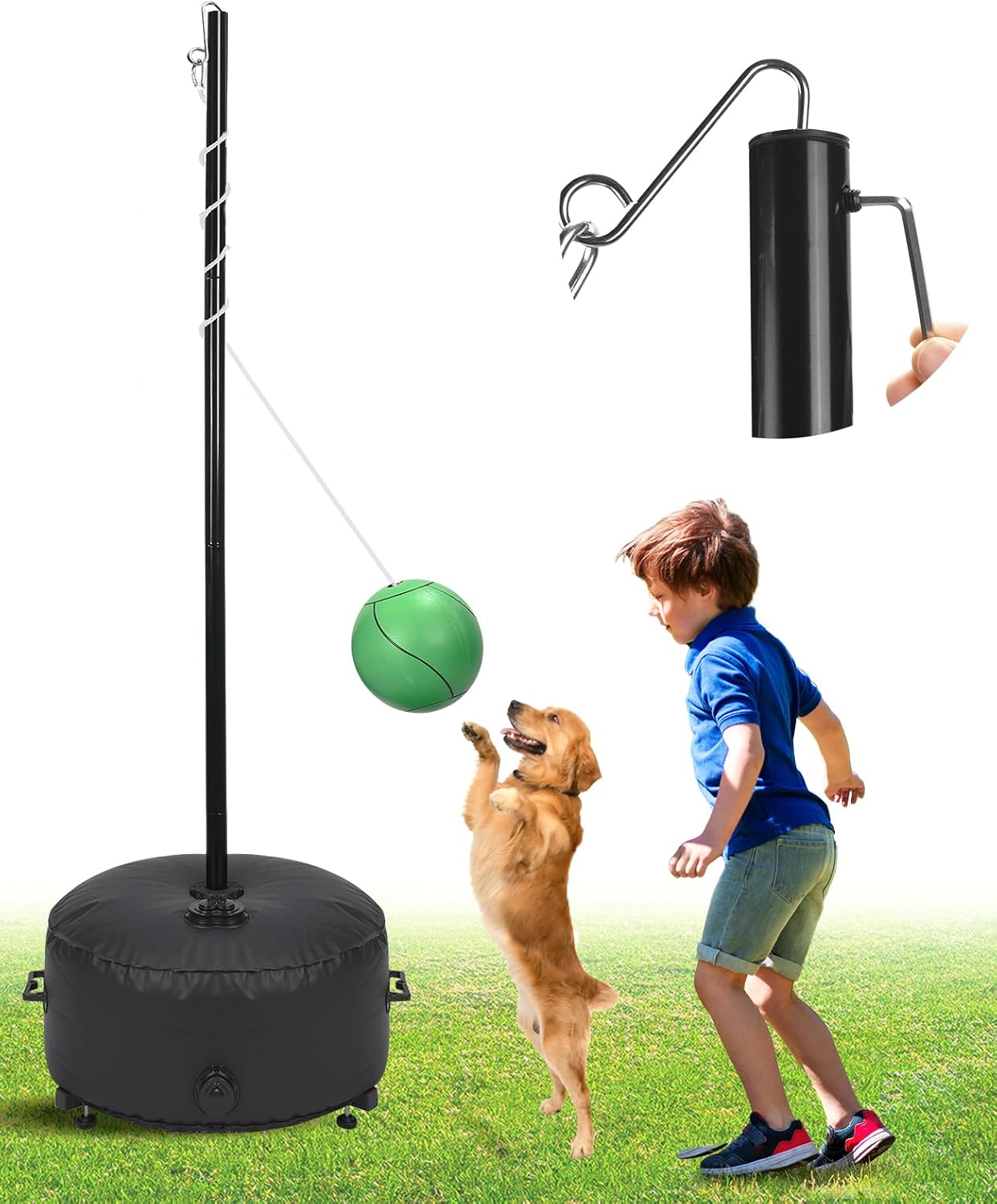GADFISH Heavy Duty Tetherball Set with Ball