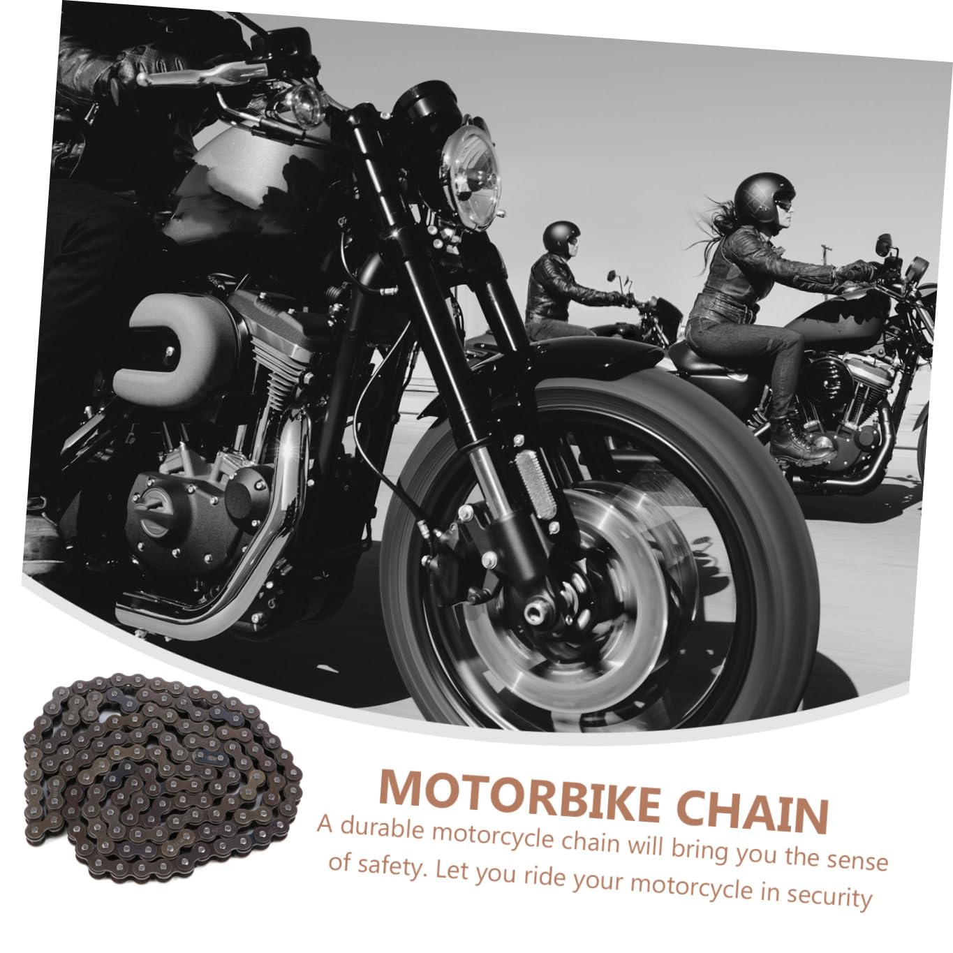iplusmile Gliedrige Motorradkette Gliederkette mit Kettennieter für Offroad Robust und Rostgeschützt Einfach zu Montieren