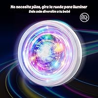 Vista 2 de Bicicleta de equilibrio para bebés con iluminación colorida para niñas de 1 año, bicicleta de equilibrio para niños pequeños de 10 a 36 meses, sin
