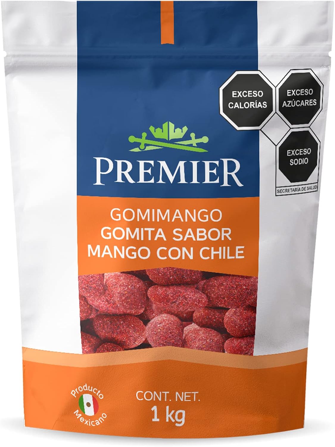 GRUPO PREMIER Gomitas de Mango Enchilado 1kg Gomimango Enchilado