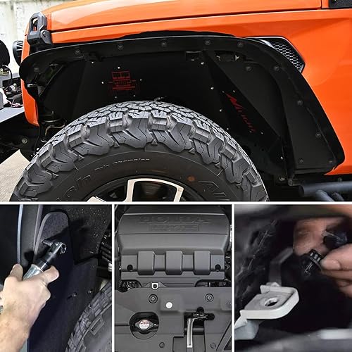 Vista 65 de GOOACC GRC-70 - 35 piezas de pernos de protección contra salpicaduras para motor, parachoques guardabarros, retenedor de empuje, clips de remache