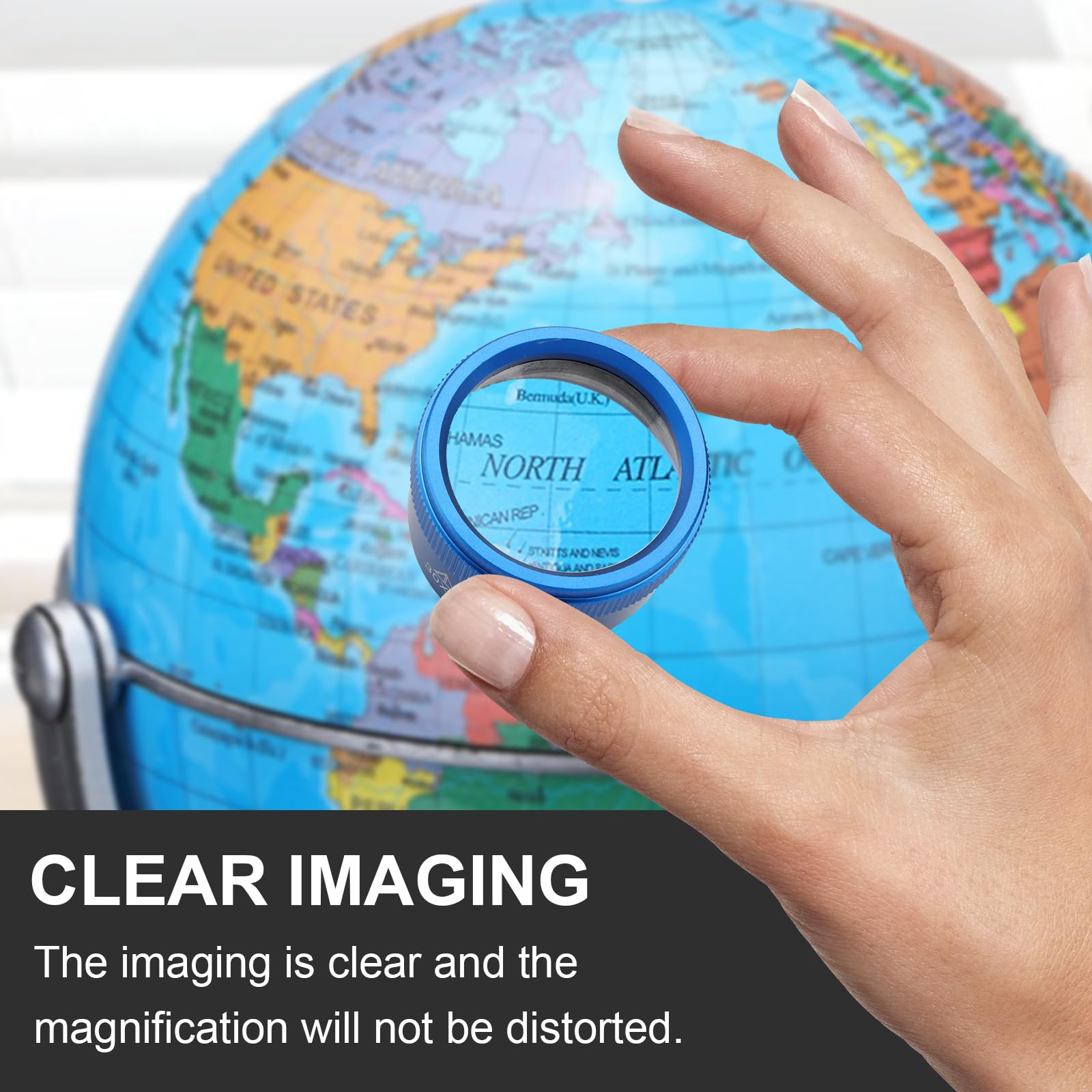 Rongon Jewelers Loupe Magnifier 30X Portable Magnifying Glasses Optics Lens Mini Magnifiers Repair Tools for Reading Jewelry Gems Scope Stamps Crafts Watch Book (Blue, 30X40MM)