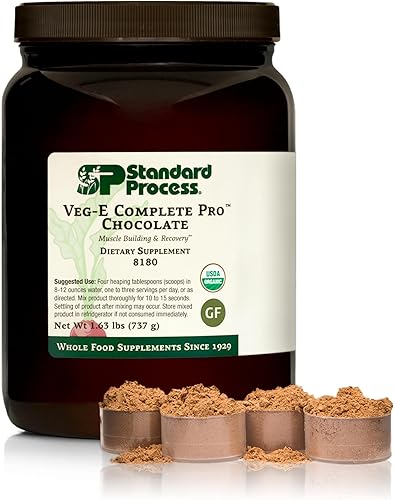 Standard Process Veg-E Complete Pro - Proteína en polvo orgánica a base de plantas para construcción muscular y recuperación - Apoya el cabello, la